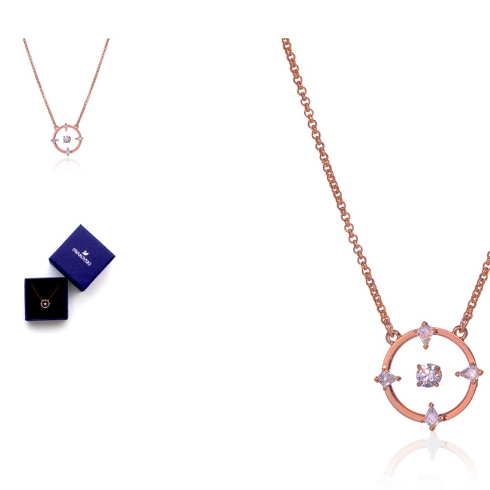 New Swarovski North Rose-gold tone plated necklace - Picture 5 of 9